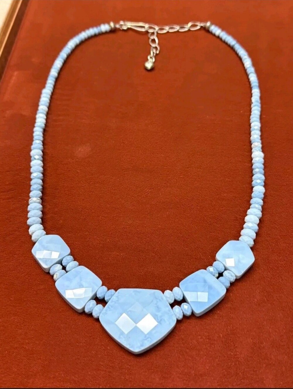 Jay King Sterling Silver Blue Opal Necklace